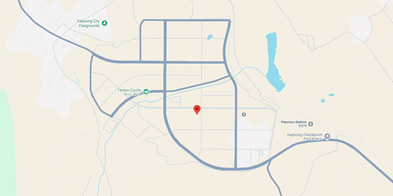 Mapa lokalizacji oddziału Bucheon Industrial Co., Ltd. w Kaesŏng